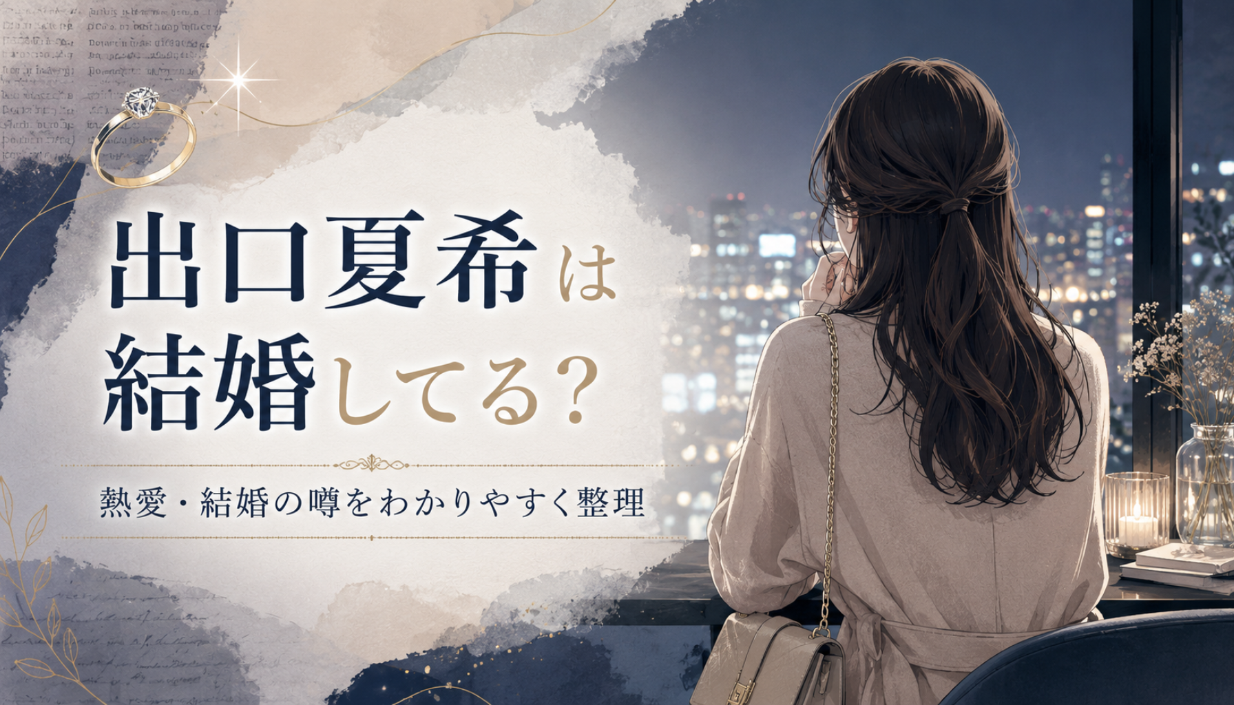 出口夏希は結婚してる?伊藤健太郎との熱愛・馴れ初め、現在の彼氏事情と結婚願望を詳しく解説